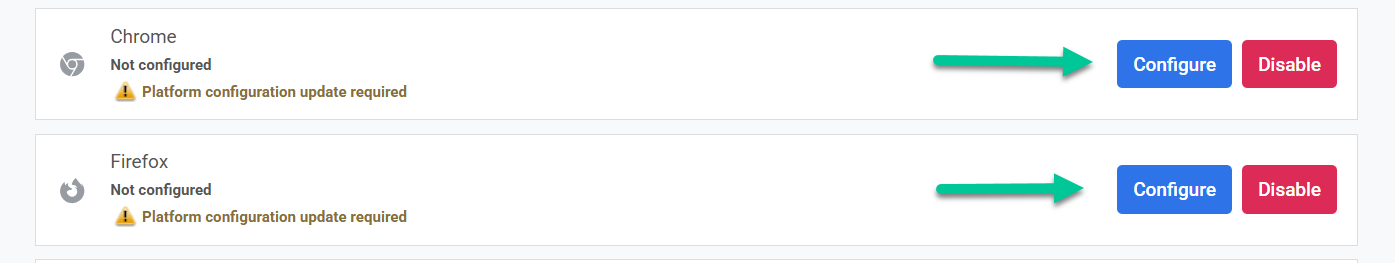 Настройка Chrome и Firefox