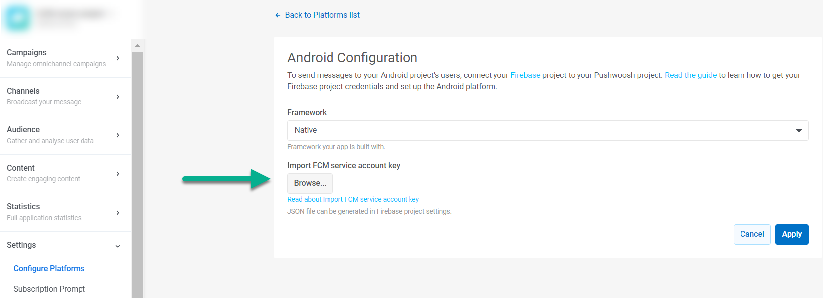 Загрузка приватного JSON-ключа