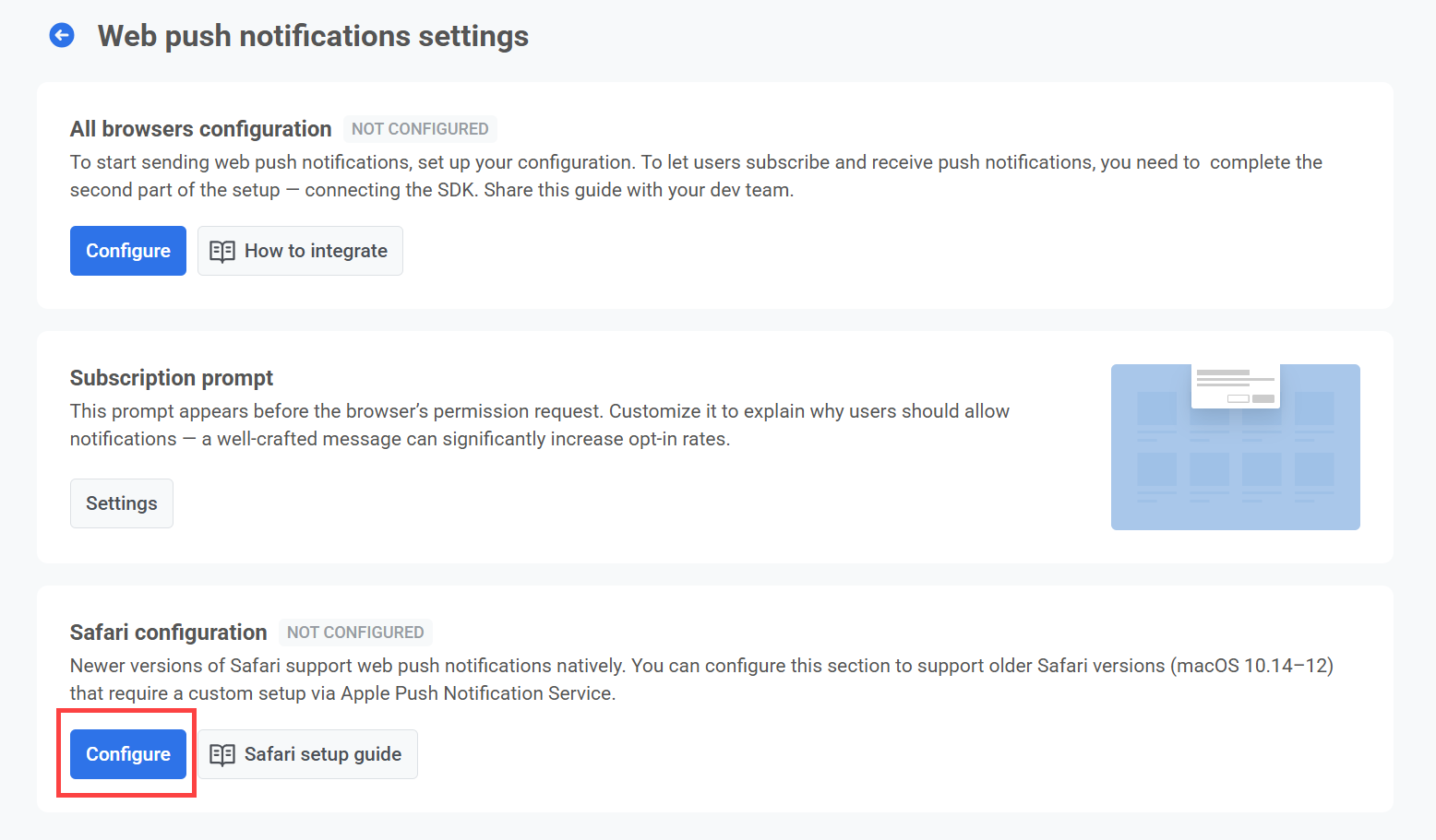 Настройка Safari в Wavesend