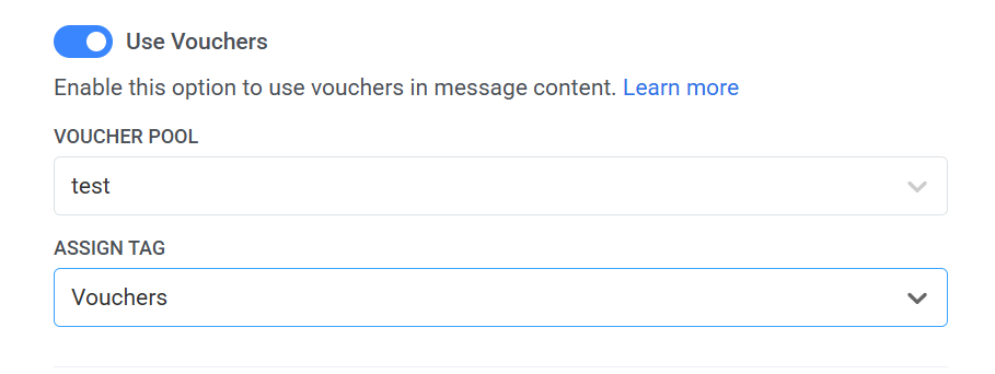 Включение опции Использовать промокоды