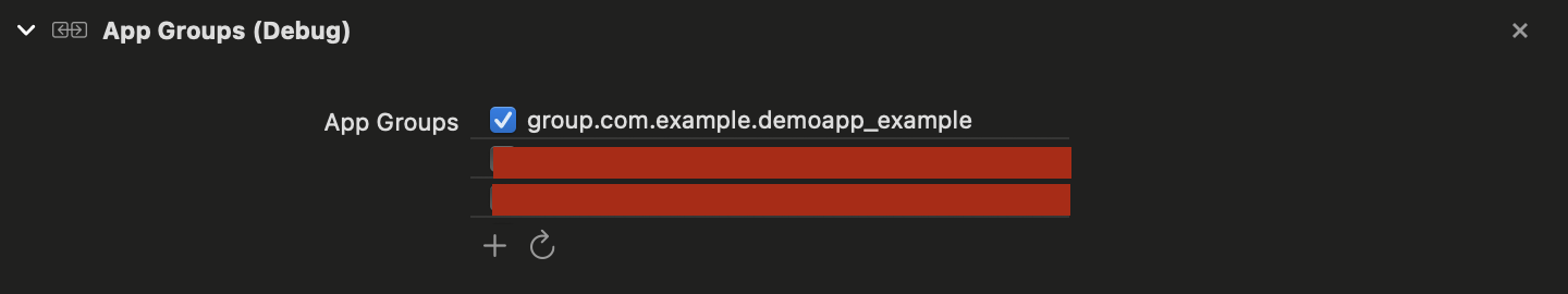 Возможность App Groups