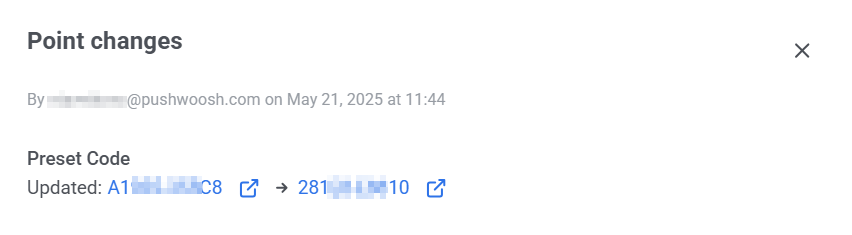 Просмотр изменений в отдельных элементах Journey