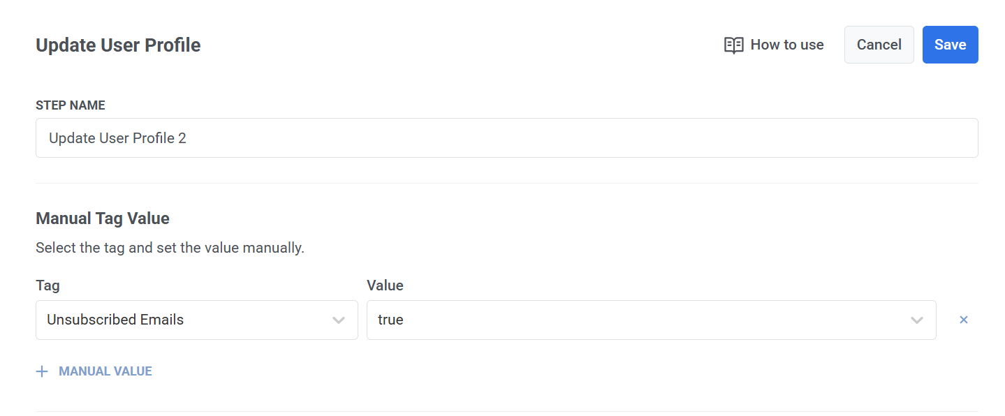 Пометка пользователей как отписавшихся