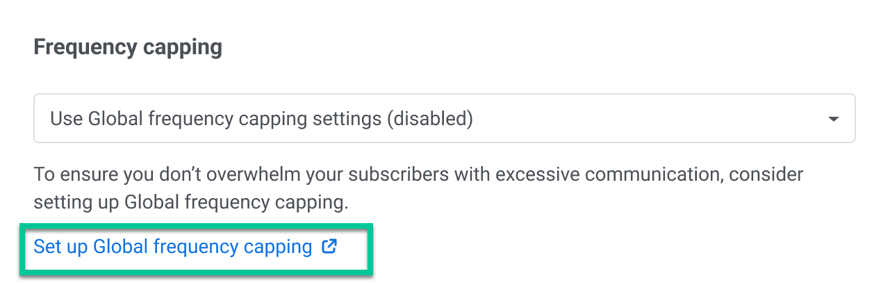 Ссылка для включения глобального ограничения частоты в настройках Journey