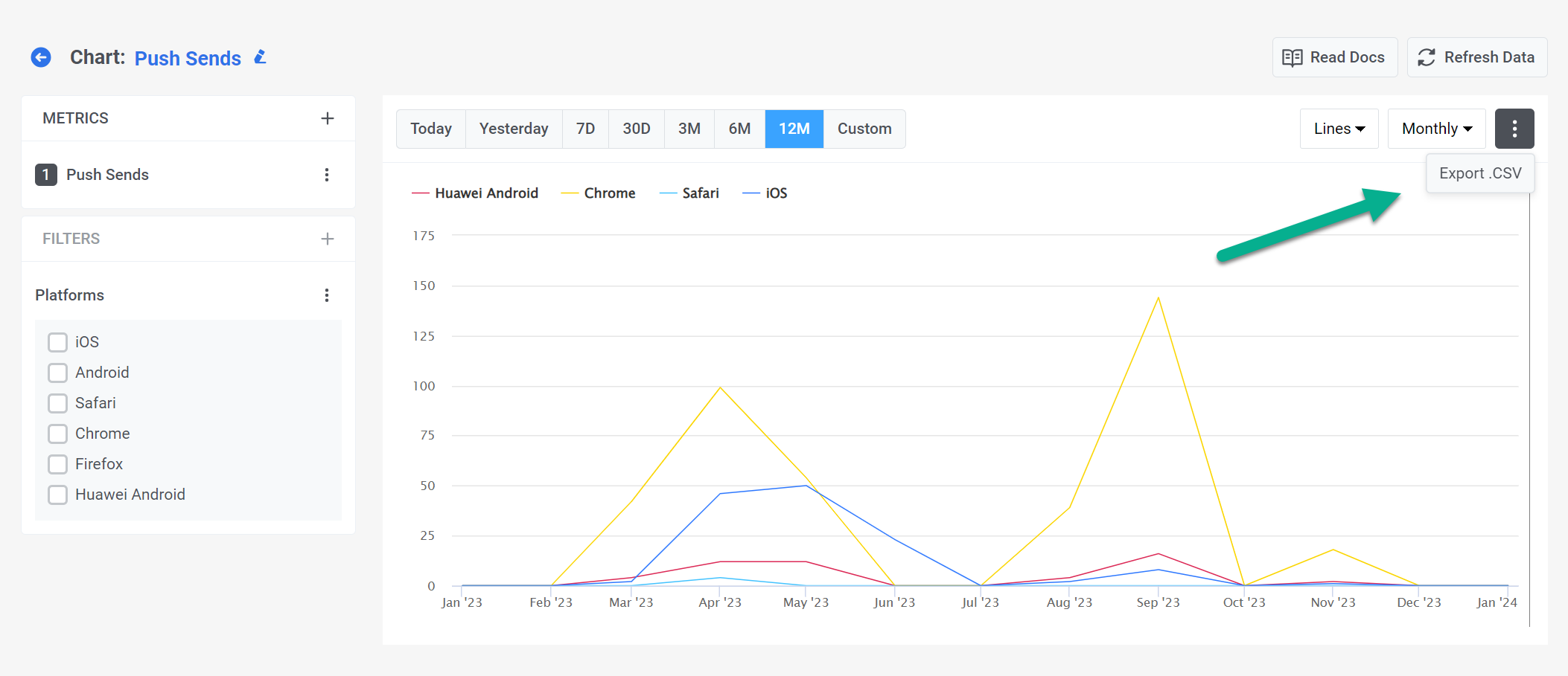 Экспорт в .CSV