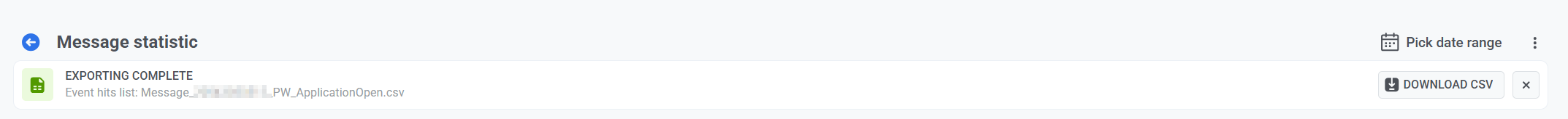 Exporting event reports